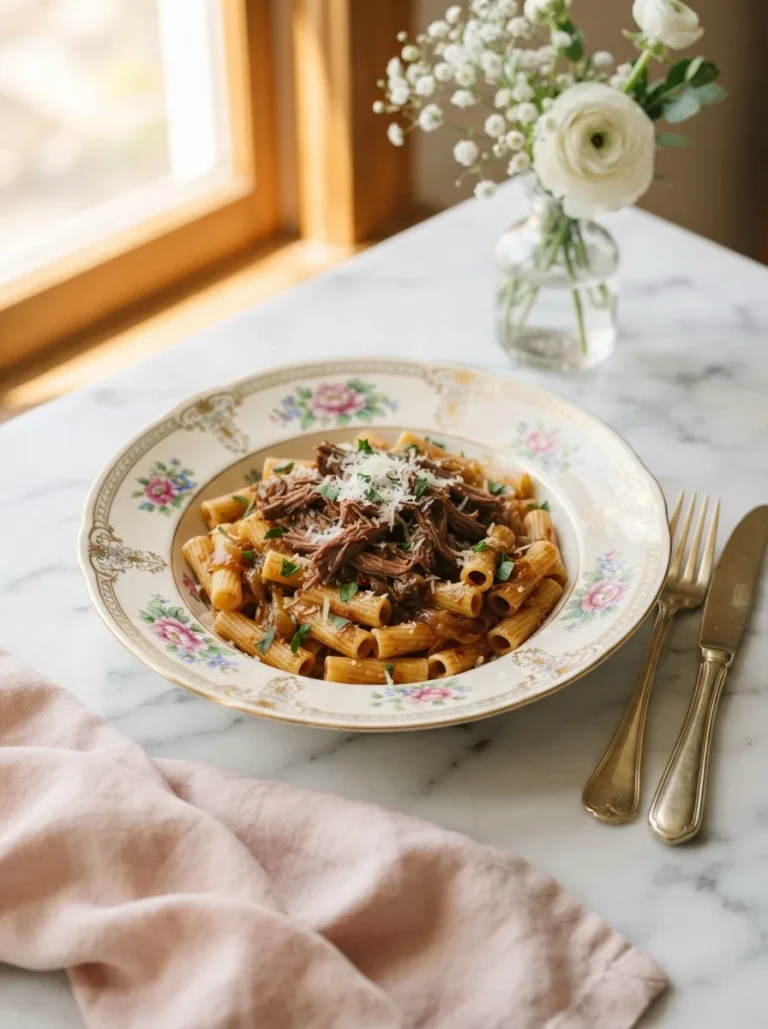 Foolproof buona beef tuna genovese copycat recipe topped with pecorino on a floral plate